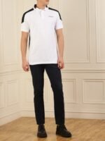 HACKETT LONDON Colourblocked Polo Collar Cotton T-shirt