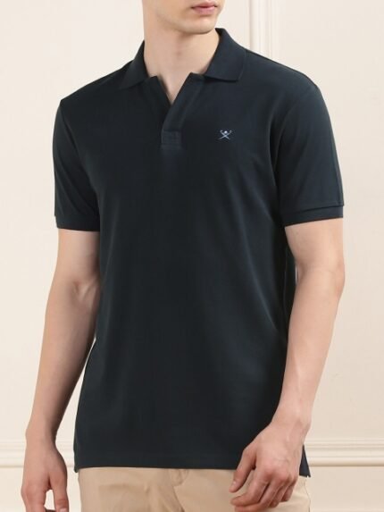 HACKETT LONDON Men Applique Polo Collar T-shirt