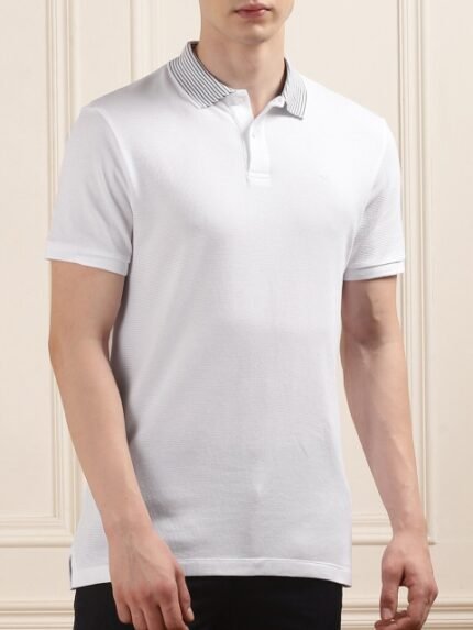 HACKETT LONDON Men Applique Polo Collar T-shirt