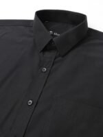 Hancock Men Black Slim Fit Formal Shirt