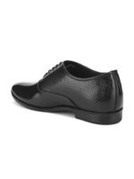 HERE&NOW Men Black Textured Formal Oxfords