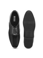 HERE&NOW Men Black Textured Formal Oxfords