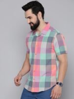 HERE&NOW Men Multicoloured Slim Fit Opaque Checked Casual Shirt