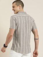 HERE&NOW Men Slim Fit Opaque Striped Casual Shirt