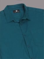 HERE&NOW Men Teal Blue Slim Fit Casual Shirt