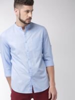 HIGHLANDER Men Blue Slim Fit Casual Shirt