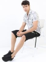 HIGHLANDER Men Grey Slim Fit Printed Casual Shirt