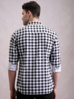 HIGHLANDER Men Slim Fit Gingham Checks Opaque Checked Casual Shirt