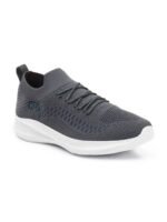 HRX by Hrithik Roshan Men Grey Textured Round Toe Lightweight Textile Sneakers
