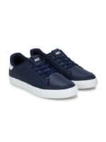 HRX by Hrithik Roshan Men Navy Blue & White Perforated Contrast Sole Sneakers