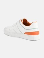 HRX by Hrithik Roshan Men White And Orange Perforated Lightweight Sneakers