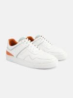 HRX by Hrithik Roshan Men White And Orange Perforated Lightweight Sneakers