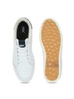 HRX by Hrithik Roshan Men White & Black Perforations Comfort Insole Sneakers