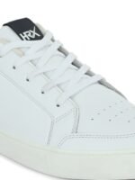 HRX by Hrithik Roshan Men White & Black Perforations Comfort Insole Sneakers