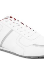 HRX by Hrithik Roshan Men White & Grey Retro Lightweight Comfort Insole Basics Sneakers