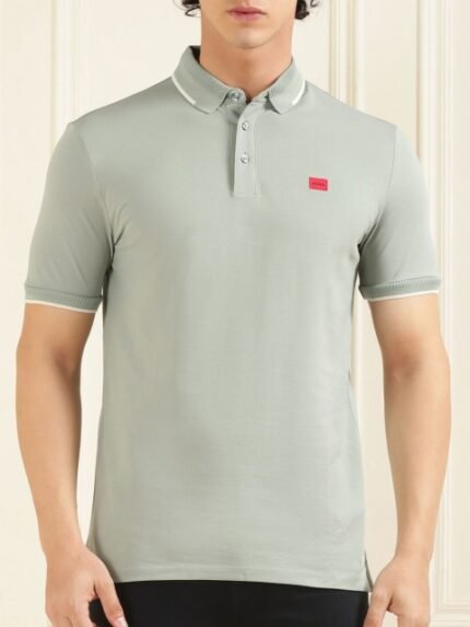 HUGO Pure Cotton Polo Collar T-shirt