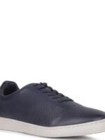 Hush Puppies Men Perforations Round Toe Leather Sneakers