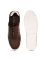 Hush Puppies Men Textured Round Toe Leather Sneakers