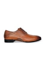 HX London Men Textured Leather Formal Oxfords