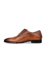 HX London Men Textured Leather Formal Oxfords