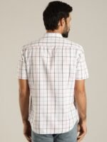 Indian Terrain Slim Fit Windowpane Checks Checked Pure Cotton Casual Shirt