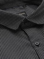 INVICTUS Men Easy Care Black & White Iron Free Checked Sustainable Formal Shirt