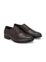 INVICTUS Men Textured Formal Oxfords