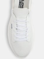 Jack & Jones Men White Textured Mesh Memory Foam Sneakers