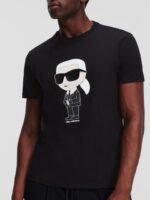 Karl Lagerfeld Graphic Printed Round Neck Cotton Regular Fit T-shirt