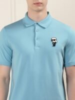 Karl Lagerfeld Men Polo Collar Cotton T-shirt