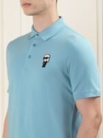 Karl Lagerfeld Men Polo Collar Cotton T-shirt