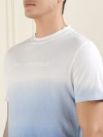 Karl Lagerfeld Ombre Dyed Round Neck Cotton T-shirt