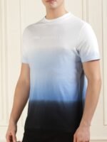 Karl Lagerfeld Ombre Dyed Round Neck Cotton T-shirt