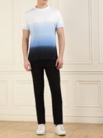 Karl Lagerfeld Ombre Dyed Round Neck Cotton T-shirt