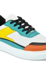 Kook N Keech Men White Colourblocked Sneakers