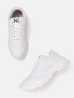 Kook N Keech Men White Woven Design Sneakers