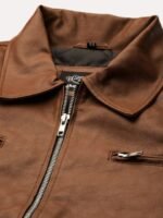 Leather Retail Men Brown Outdoor Biker Jacket