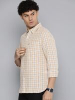 Levis Men Slim Fit Tartan Checks Linen Cotton Casual Shirt