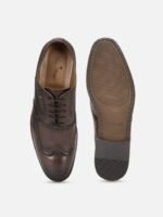 Louis Philippe Men Brown Solid Formal Oxfords