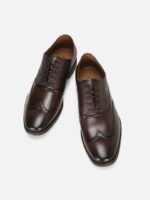 Louis Philippe Men Brown Solid Formal Oxfords