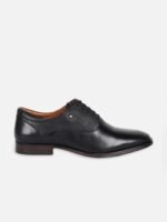 Louis Philippe Men Textured Leather Formal Oxfords