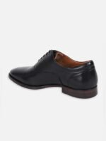 Louis Philippe Men Textured Leather Formal Oxfords