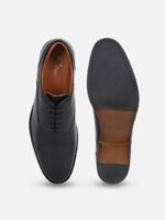 Louis Philippe Men Textured Leather Formal Oxfords