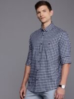 Louis Philippe Sport Slim Fit Opaque Checked Casual Shirt