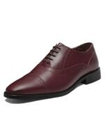 LOUIS STITCH Men Perforated Premium Leather Formal Oxfords Shoes