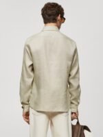 MANGO MAN Pure Linen Opaque Casual Shirt