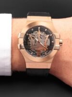 Maserati Men Gold & Black Analogue Watch