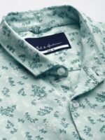 Mast & Harbour Men Blue & White Regular Fit Ditsy Floral Printed Casual Sustainable Shirt