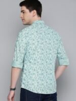 Mast & Harbour Men Blue & White Regular Fit Ditsy Floral Printed Casual Sustainable Shirt