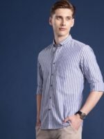 Mast & Harbour Men Standard Striped Casual Shirt